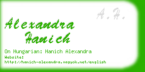 alexandra hanich business card